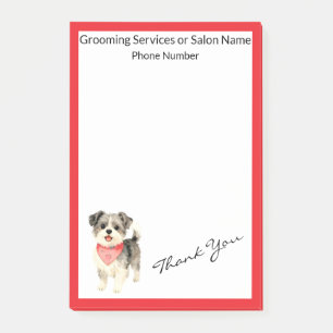 Grooming Dog Personalised Gold Elegant Collection Post-it Notes