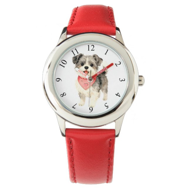 Grooming Dog Personalized Gold Elegant Collection Watch (Front)