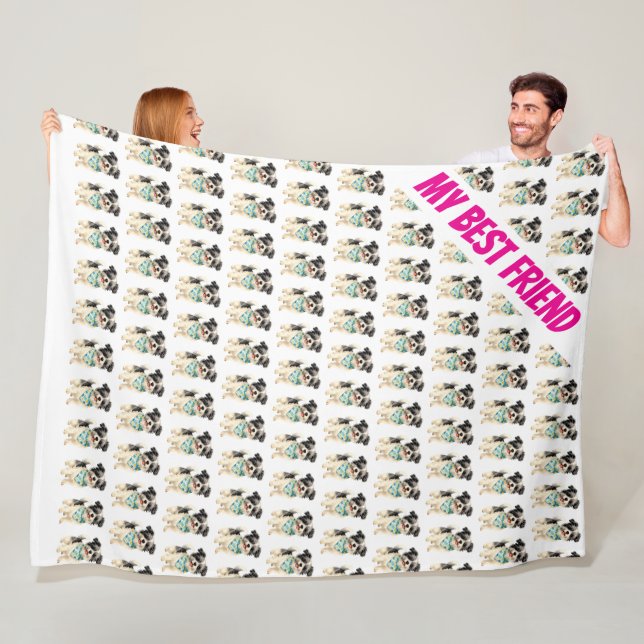 Grooming Dog Personalized Luxury Trendy Collection Fleece Blanket (In Situ)