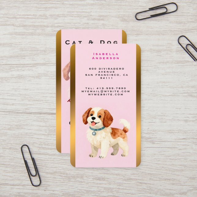 Grooming Personalized Trendy Collection Business Card (Front/Back In Situ)