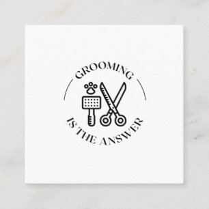 Grooming the answer square business card