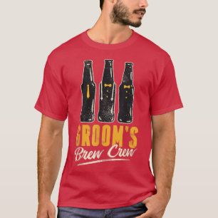 Grooms BrewCrew Funny Groomsmen Bachelor Party for T-Shirt