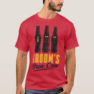 Grooms BrewCrew Funny Groomsmen Bachelor Party for T-Shirt