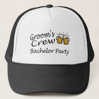 Grooms Crew Beer Jugs Trucker Hat
