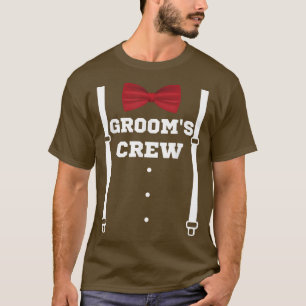 Grooms Crew Funny Groomsmen Squad Team Bachelor Pa T-Shirt