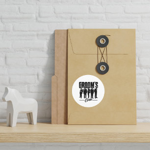 Groom's Crew Groomsmen Bachelor Party Classic Round Sticker