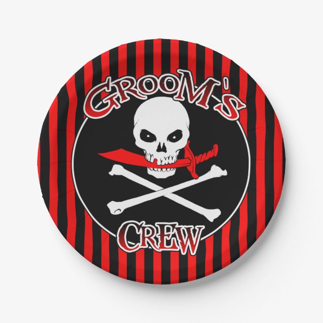 Groom's Crew Paper Plates (Front)