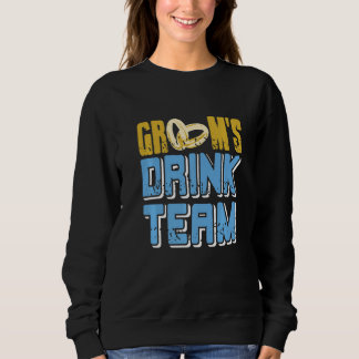 Groom's Drink Team Retro Vintage Bachelor Party Pr Sweatshirt
