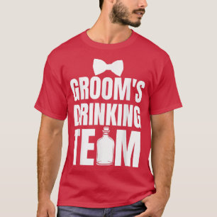 Grooms Drinking Team Bachelor Party Squad Wedding  T-Shirt