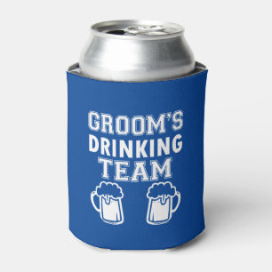 Groom's Drinking Team funny groomsman bachelor par Can Cooler