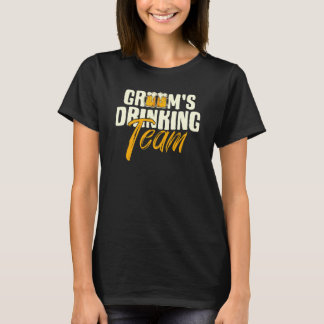 Groom's Drinking Team Stag Bachelor Party Wedding  T-Shirt