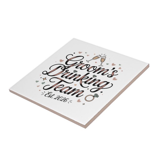Grooms Drinking Team Tile (Side)