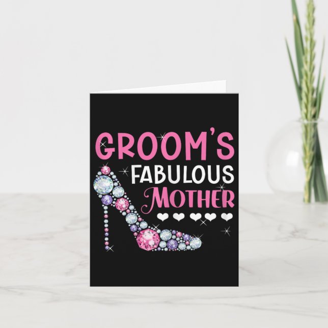 Groom's Fabulous Mother Mum Of The Groom To Be Wed Card (Front)