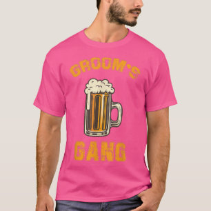 Grooms gang with beer to the bachelor party T-Shirt