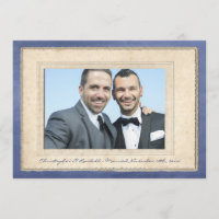 Grooms Husbands Union Gay Wedding Annoucement