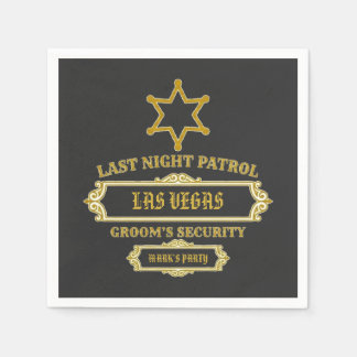 Groom's Security Last Night Patrol Napkin