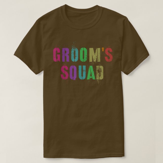 GROOMS SQUAD Bridal Party Family Friends  T-Shirt (Design Front)