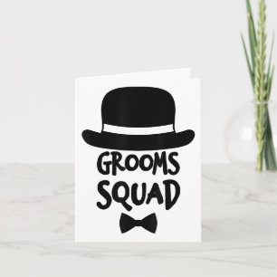 Grooms Squad Shirt White For Bachelor Party _1  Card