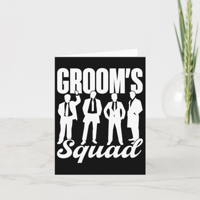 Groom's Squad Team Bride Groom Party Bachelor  Card (Front)