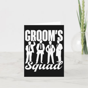 Groom's Squad Team Bride Groom Party Bachelor  Card