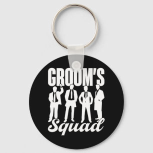 Groom's Squad Team Bride Groom Party Bachelor  Key Ring