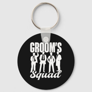 Groom's Squad Team Bride Groom Party Bachelor Key Ring