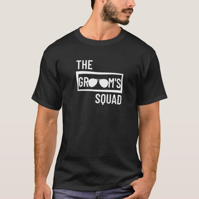 Groom's Squad Wedding Best Man Bachelor Party Groo T-Shirt (Front)