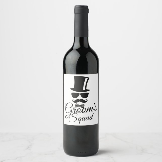 Groom's squad wine label (Front)