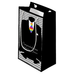 Grooms Wedding Congratulations Personalised Small Gift Bag