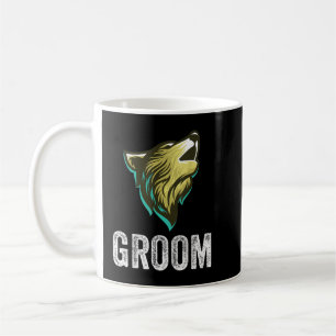 Grooms Wolf Bachelor Wedding Groomsmen Team Party Coffee Mug