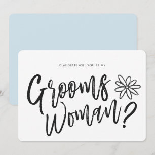 Grooms-woman Wedding Party Request   Invitation