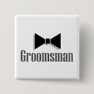 Groomsman 15 Cm Square Badge