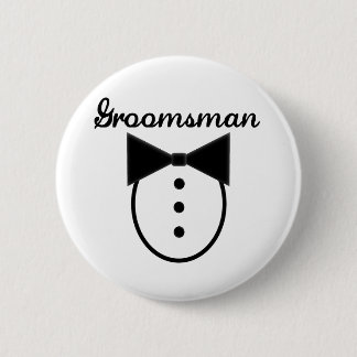 Groomsman 6 Cm Round Badge