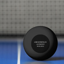 Groomsman Bachelor Party Black Modern Wedding