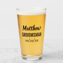 Groomsman Bachelor Party Wedding Favour Beer Pint