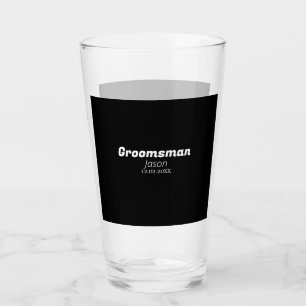 groomsman bachelorette party add name modern simpl glass