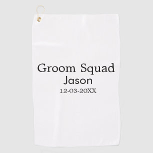 groomsman bachelorette party add name modern simpl golf towel