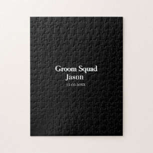 groomsman bachelorette party add name modern simpl jigsaw puzzle