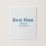 groomsman bachelorette party add name modern simpl jigsaw puzzle<br><div class="desc">design</div>