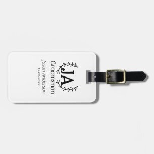groomsman bachelorette party add name modern simpl luggage tag