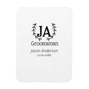 groomsman bachelorette party add name modern simpl magnet