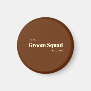 groomsman bachelorette party add name modern simpl magnet