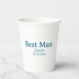 groomsman bachelorette party add name modern simpl paper cups