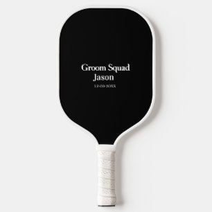 groomsman bachelorette party add name modern simpl pickleball paddle