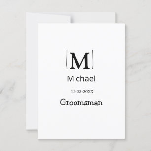 groomsman bachelorette party add name modern simpl postcard