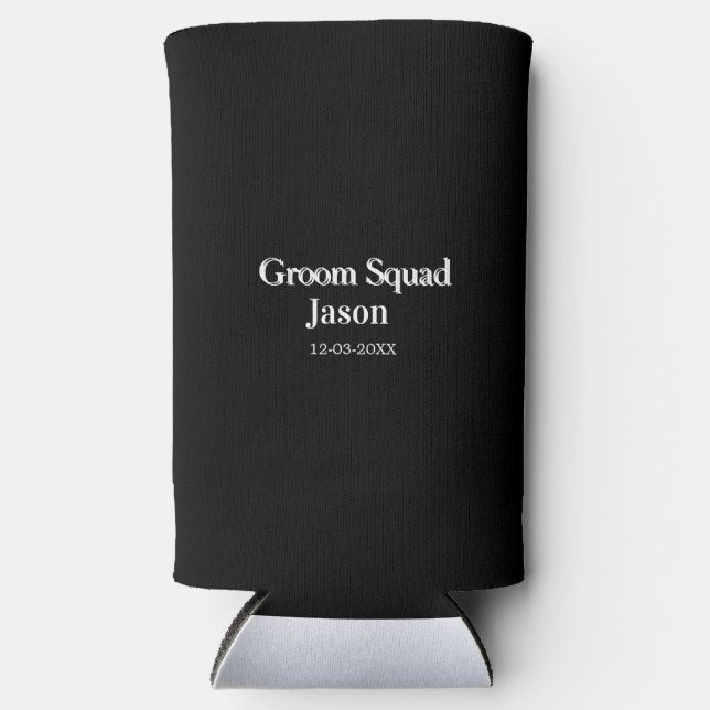 groomsman bachelorette party add name modern simpl seltzer can cooler (Front)
