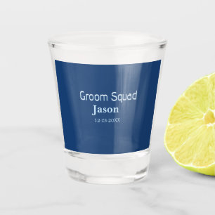 groomsman bachelorette party add name modern simpl shot glass