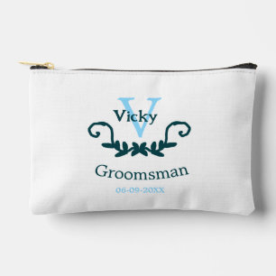 groomsman bachelorette party blue vintage classic  accessory pouch