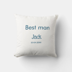 groomsman best man add name text bachelorette cushion