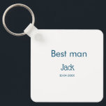groomsman best man add name text bachelorette key ring<br><div class="desc">design</div>
